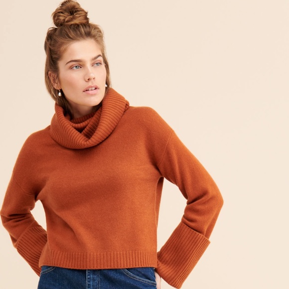 naadam Sweaters - NWOT NAADAM Turtleneck Foldback Pullover Sweater S